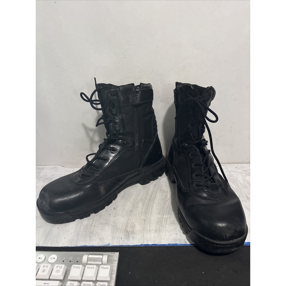 Bates Tactical Mens Size 12 Black Leather Soft Toe Work Boot Worn